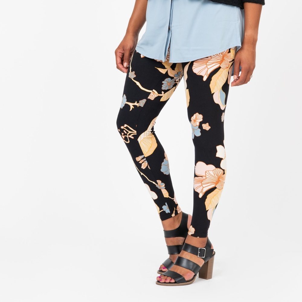 Leggings Vintage Botanical Black